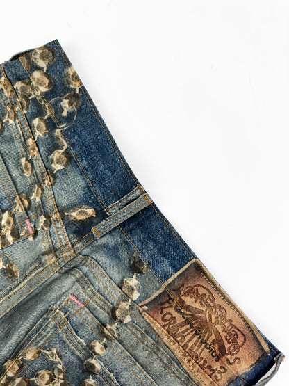 2026 New Acn Optical Illusion Print Distressed Denim Trousers (BB851-C05)