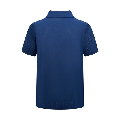 2026 New Arrival FF Jacquard Polo Neck Knit Jumper (AA622-A75)