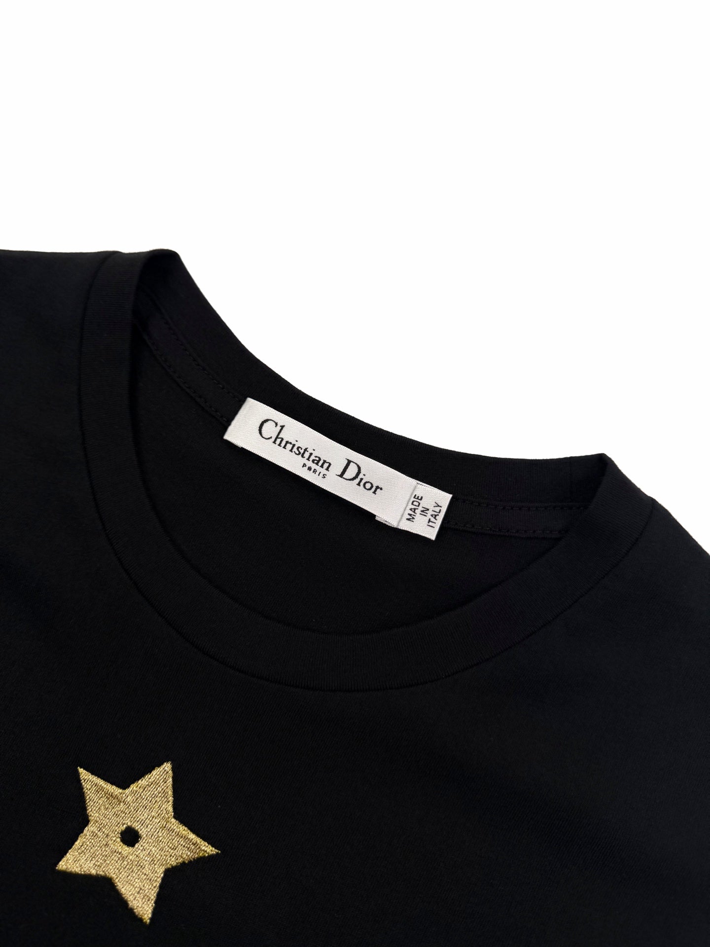 2026 Women's CD Lucky Star Embroidered Short-Sleeved T-Shirt (DD127)