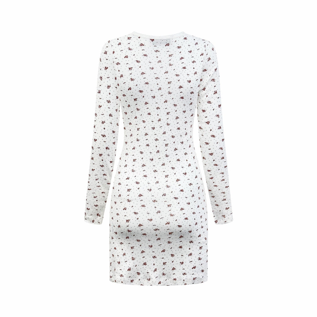 2026 Women's MM Floral Long-Sleeved Dress (FF746)