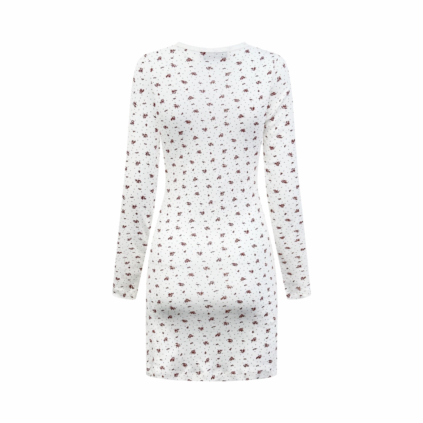 2026 Women's MM Floral Long-Sleeved Dress (FF746)