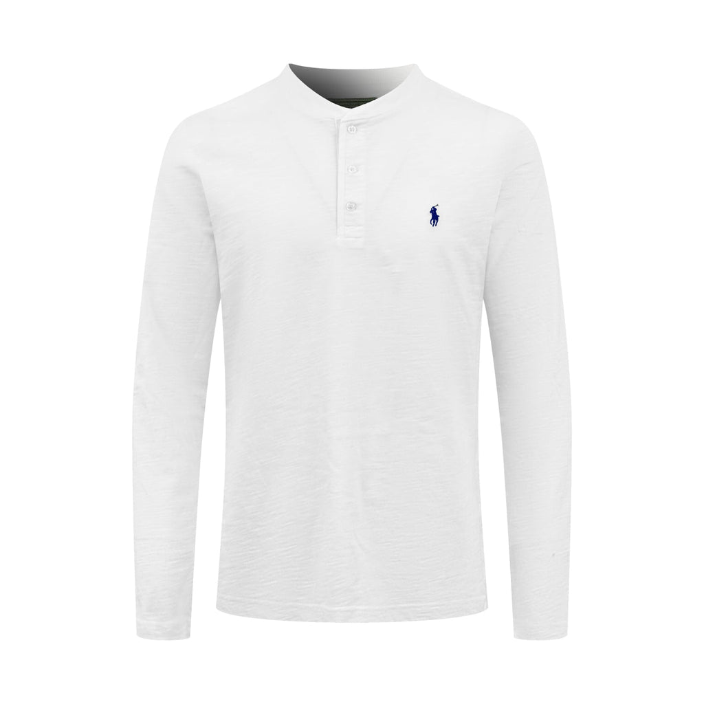 2026 New RL Embroidered Henley-neck Long-sleeved Top (CC977-A35)