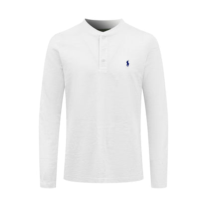 2026 New RL Embroidered Henley-neck Long-sleeved Top (CC977-A35)