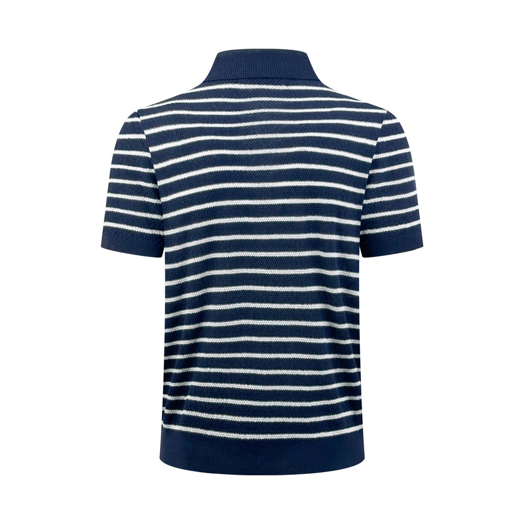 2026 New RL Embroidered Stripe Polo Neck Knit (CC985-A80)