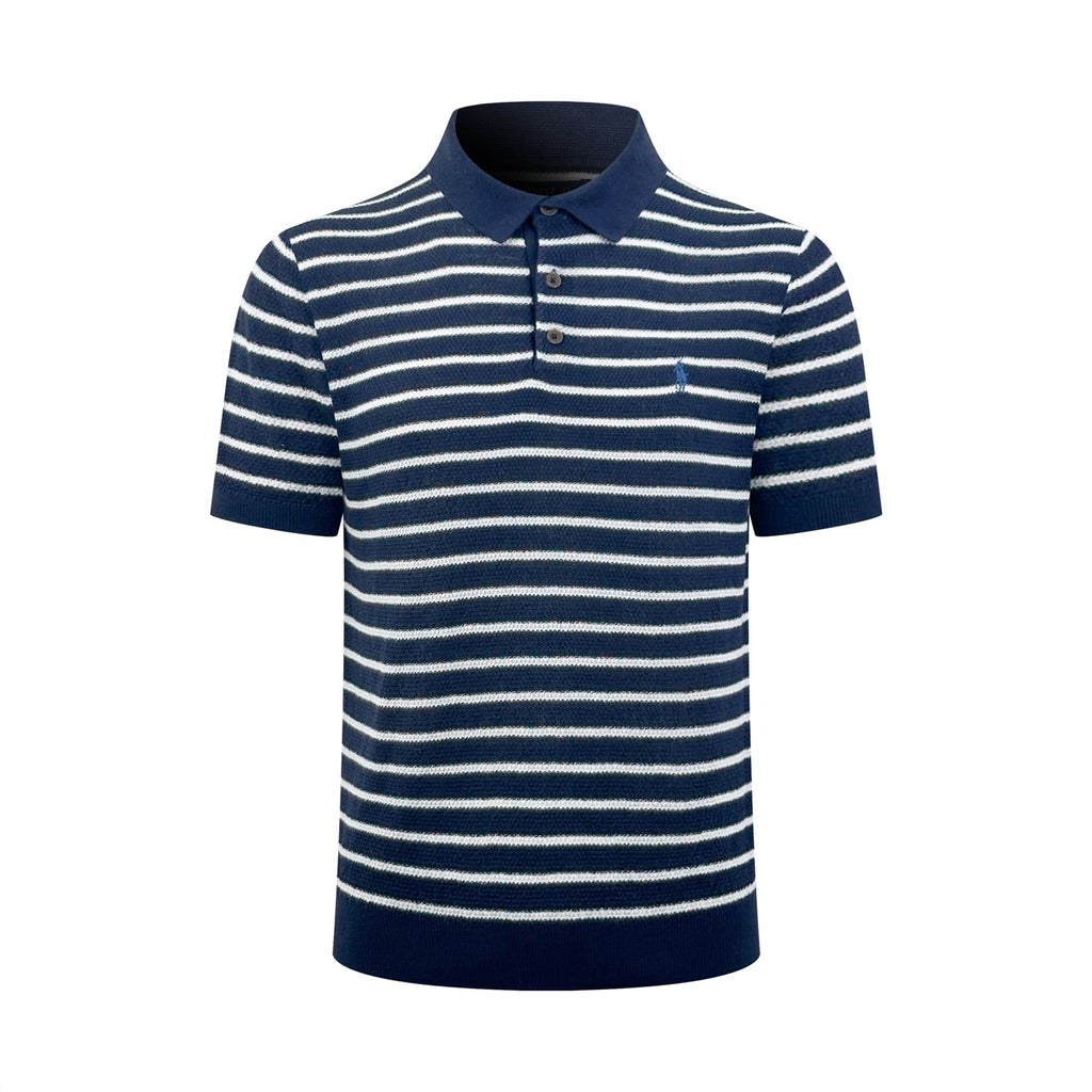 2026 New RL Embroidered Stripe Polo Neck Knit (CC985-A80)