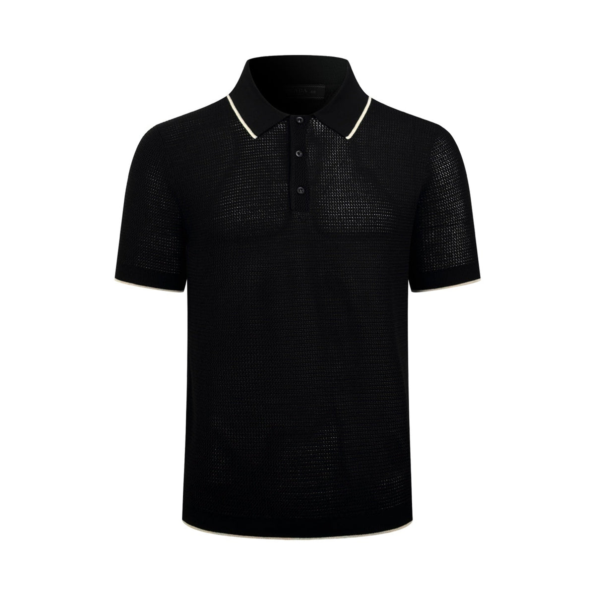 2026 New Triangle Brand Logo Mesh Polo Neck Knit Top (CC983-A75)