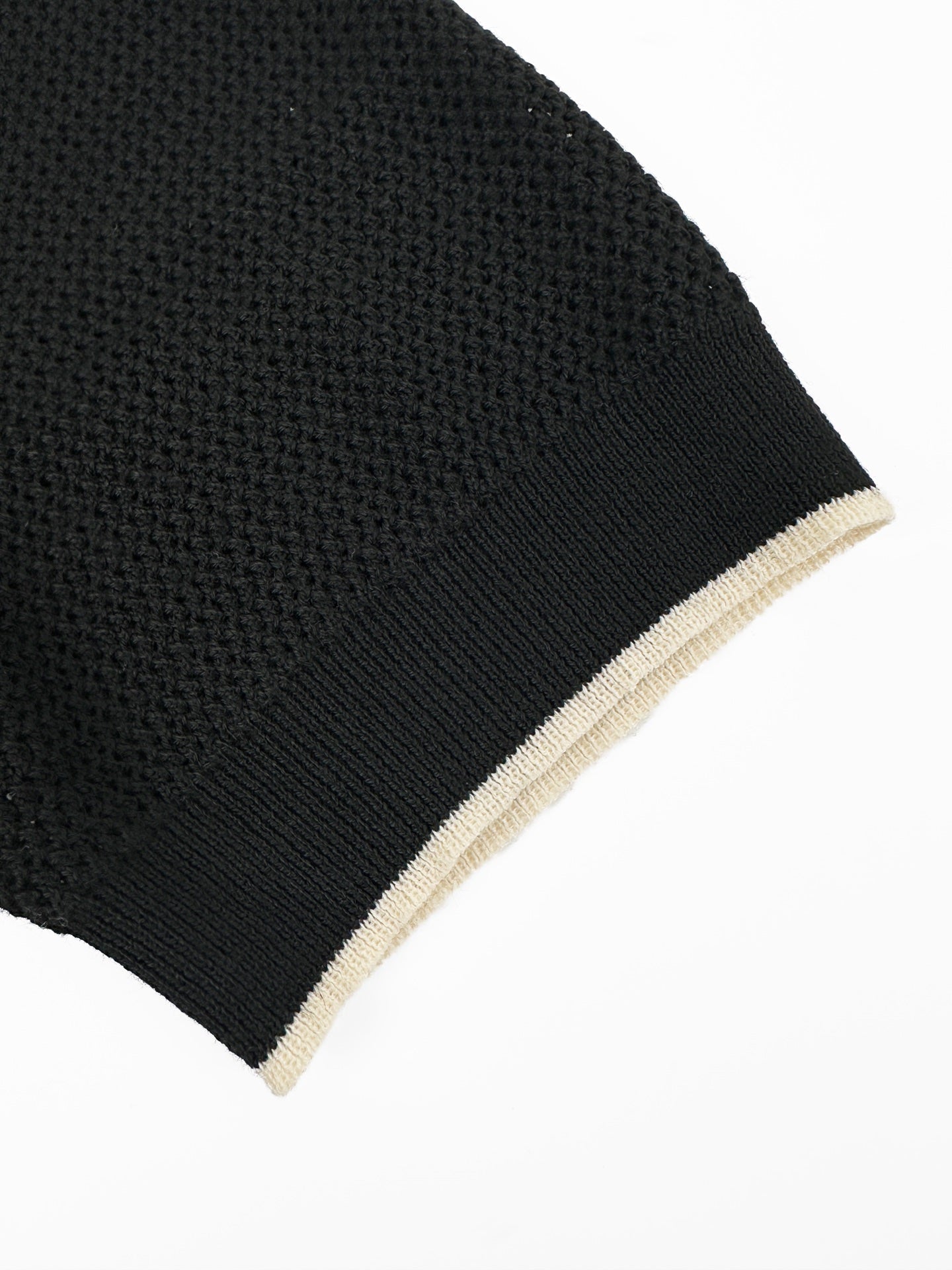 2026 New Triangle Brand Logo Mesh Polo Neck Knit Top (CC983-A75)