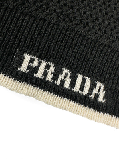 2026 New Triangle Brand Logo Mesh Polo Neck Knit Top (CC983-A75)