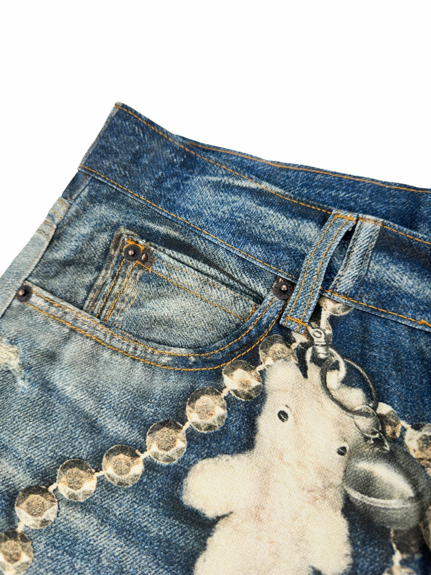 2026 Women's Acn Optical Illusion Striped Dyed Jeans (EE416)