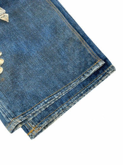 2026 Women's Acn Optical Illusion Striped Dyed Jeans (EE416)