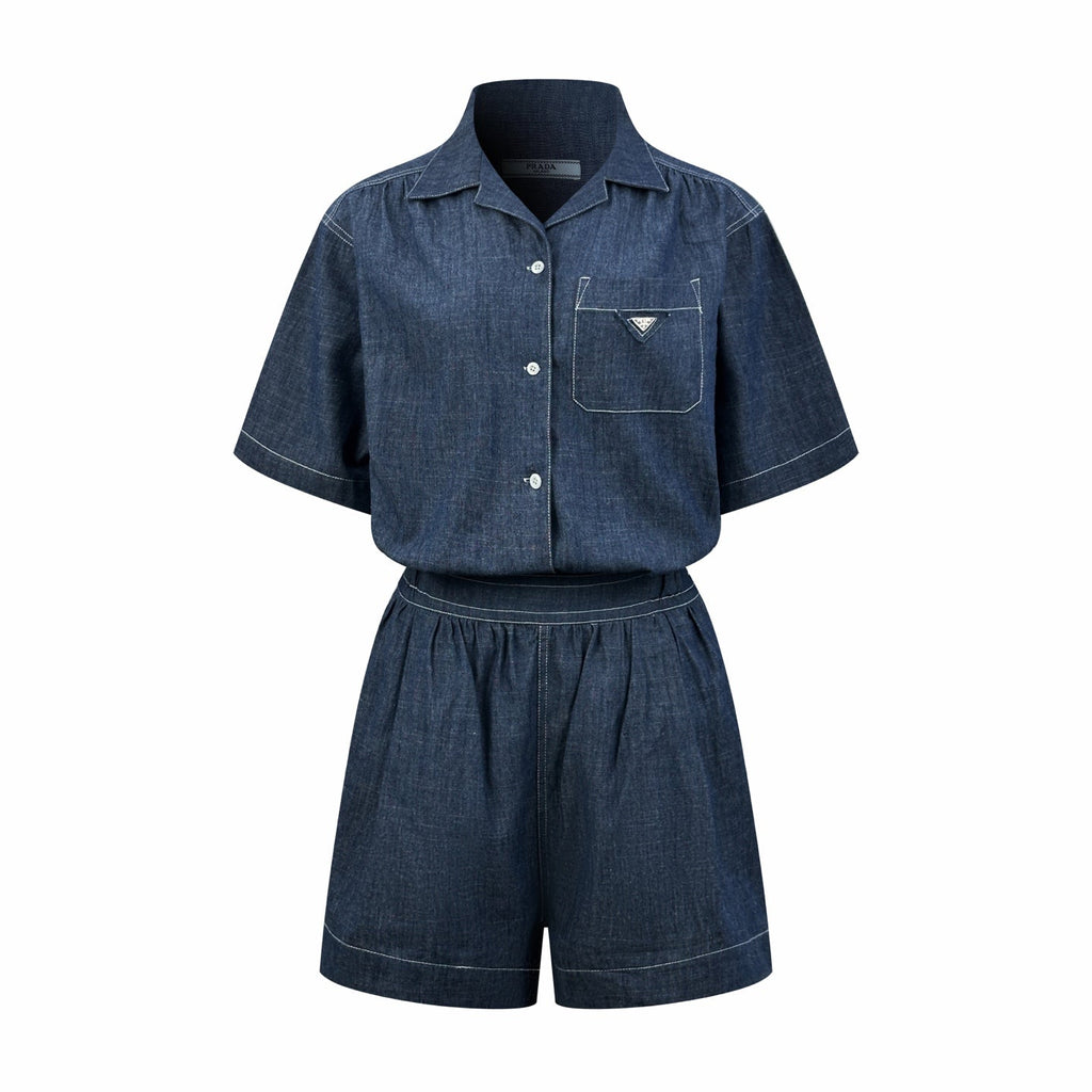 2026 Women's Triangle Brand Denim Dress (DD121)