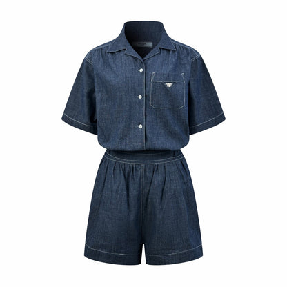 2026 Women's Triangle Brand Denim Dress (DD121)
