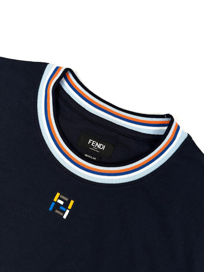 2026 New FF Two-Tone Embroidered Short-Sleeve Shirt (AA643-A10)