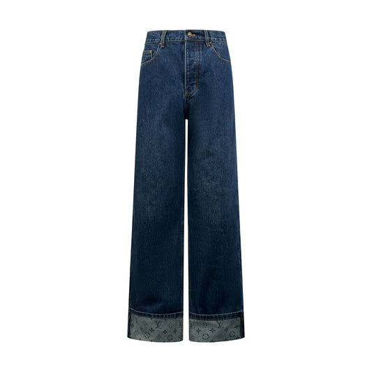 2026 New LY Logo Cuffed Jeans (BB866-B70)
