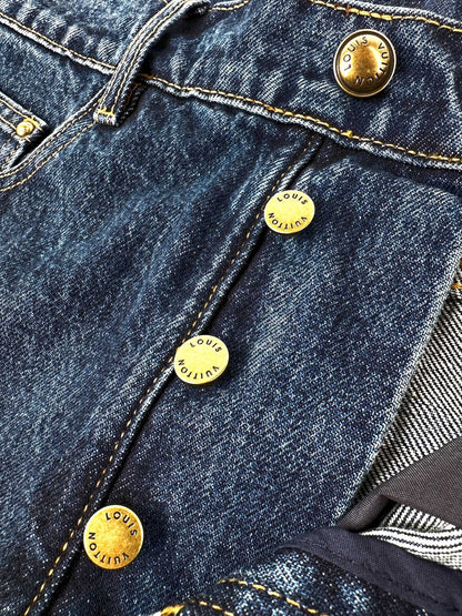 2026 New LY Logo Cuffed Jeans (BB866-B70)