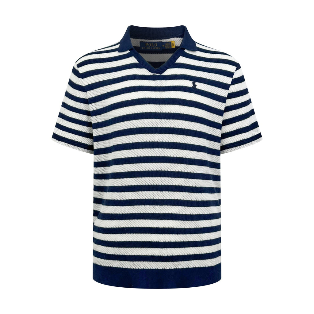 2026 New RL Embroidered Stripe Short-Sleeved Jumper (CC984-A70)