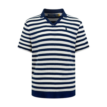 2026 New RL Embroidered Stripe Short-Sleeved Jumper (CC984-A70)