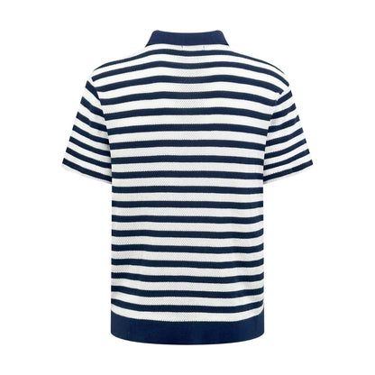 2026 New RL Embroidered Stripe Short-Sleeved Jumper (CC984-A70)
