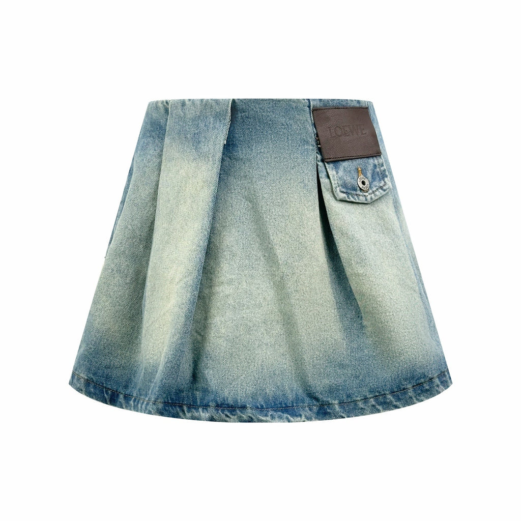 2026 Women's Way Leather Denim Mini Skirt (EE417)