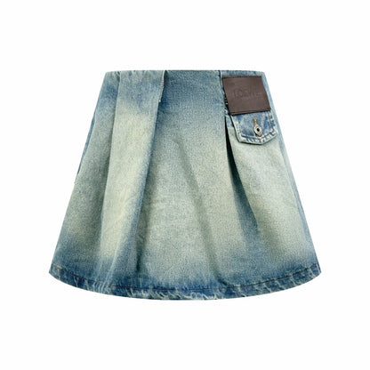 2026 Women's Way Leather Denim Mini Skirt (EE417)