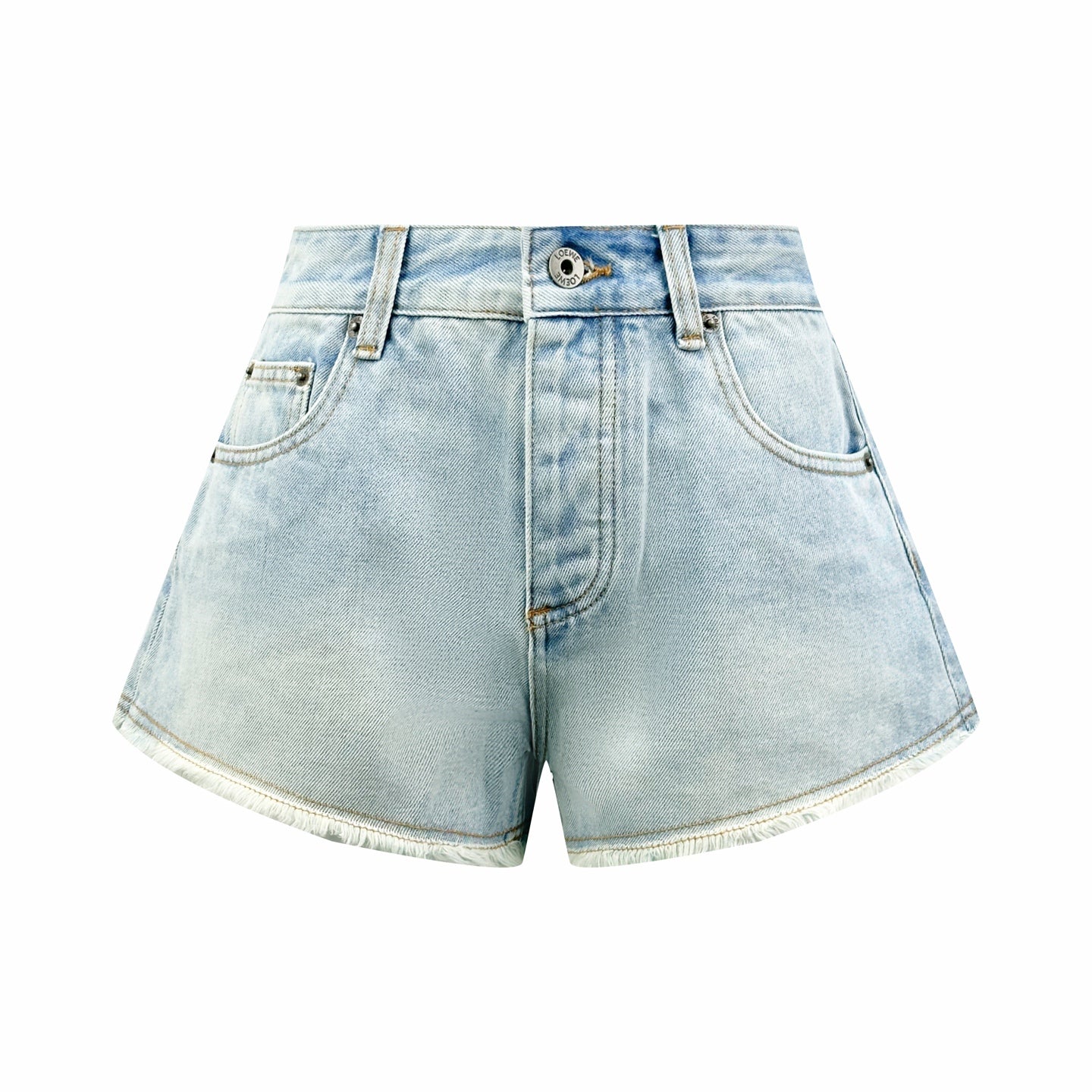 2026 Women's Way Embroidered Leather Denim Shorts (EE422)