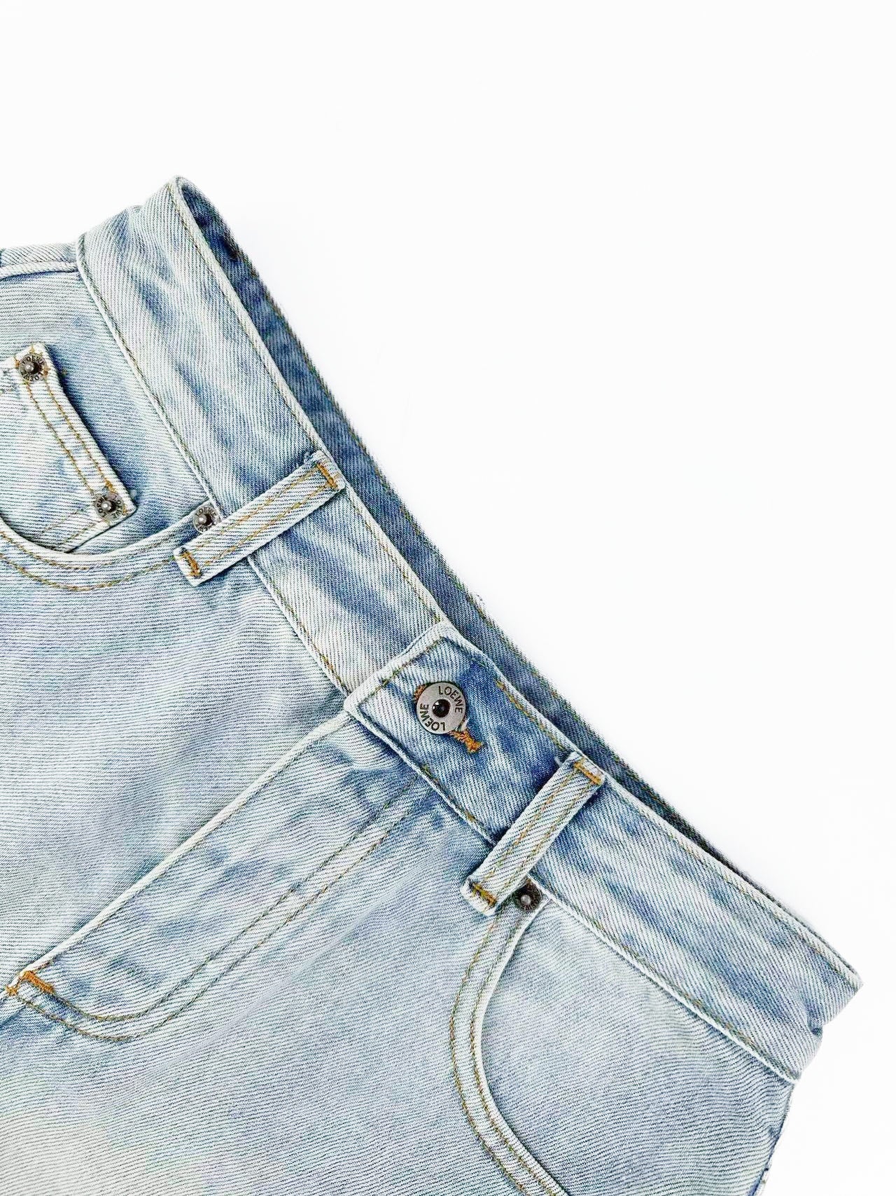 2026 Women's Way Embroidered Leather Denim Shorts (EE422)