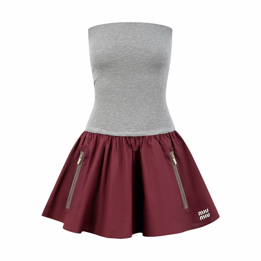 2026 Women's MM Logo Zipper Dress (FF735)