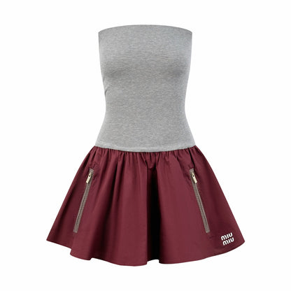 2026 Women's MM Logo Zipper Dress (FF735)