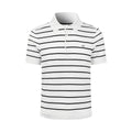 2026 New Triangle Brand Logo Striped Polo-Neck Knit (CC991-A70)