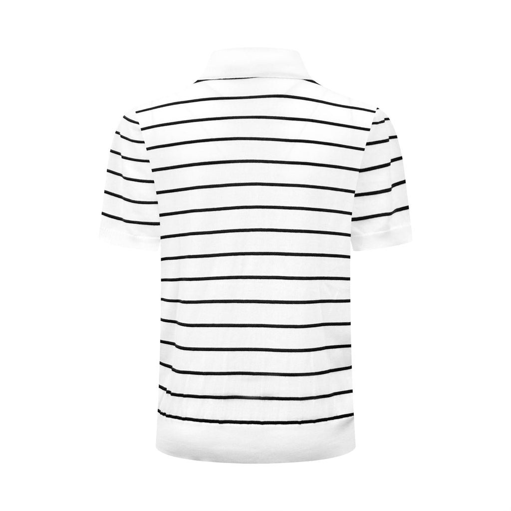 2026 New Triangle Brand Logo Striped Polo-Neck Knit (CC991-A70)