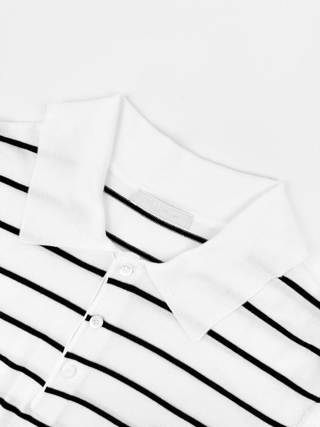 2026 New Triangle Brand Logo Striped Polo-Neck Knit (CC991-A70)