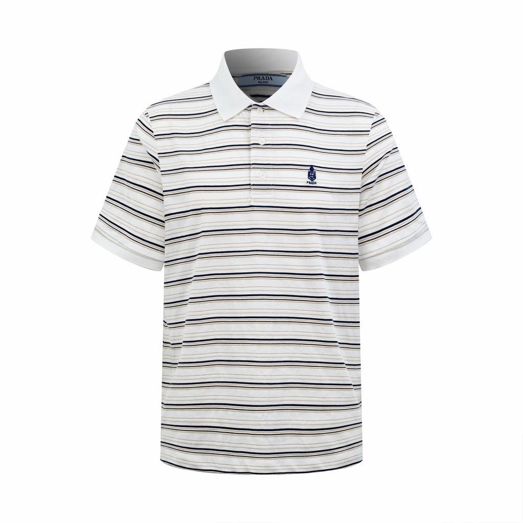 2026 Women's Triangle Brand Striped Embroidered Polo Shirt (FF752)