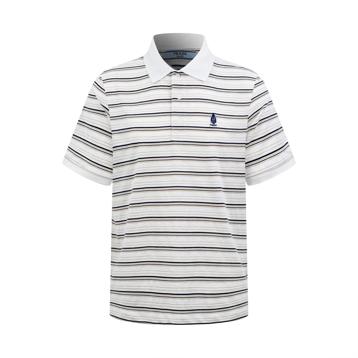 2026 New Triangle Brand Logo Striped Polo Shirt (CC992-A60)
