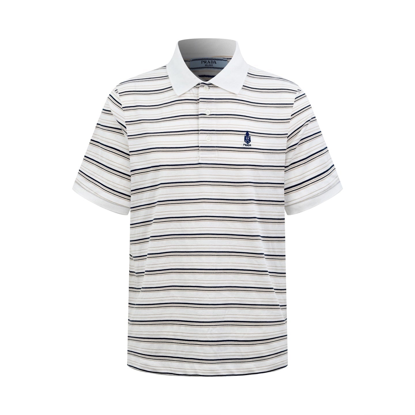 2026 New Triangle Brand Logo Striped Polo Shirt (CC992-A60)