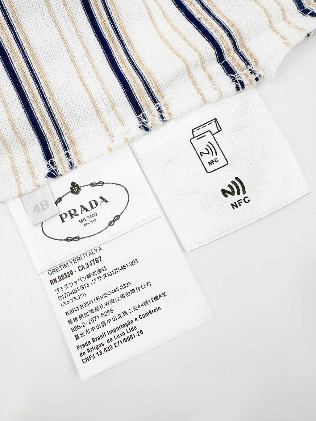 2026 New Triangle Brand Logo Striped Polo Shirt (CC992-A60)
