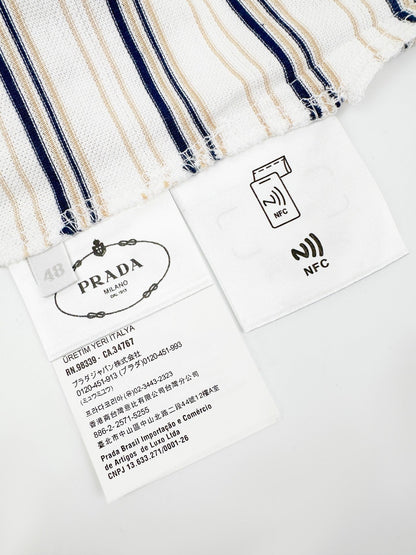 2026 New Triangle Brand Logo Striped Polo Shirt (CC992-A60)