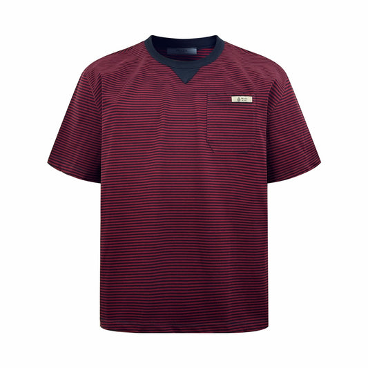 2026 New Triangle Brand Striped Pocket Short-Sleeve Shirt (CC939-A25)
