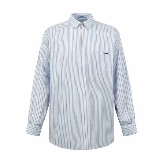 2026 Women's Triangle Brand Logo Striped Half-Zip Shirt (FF733)