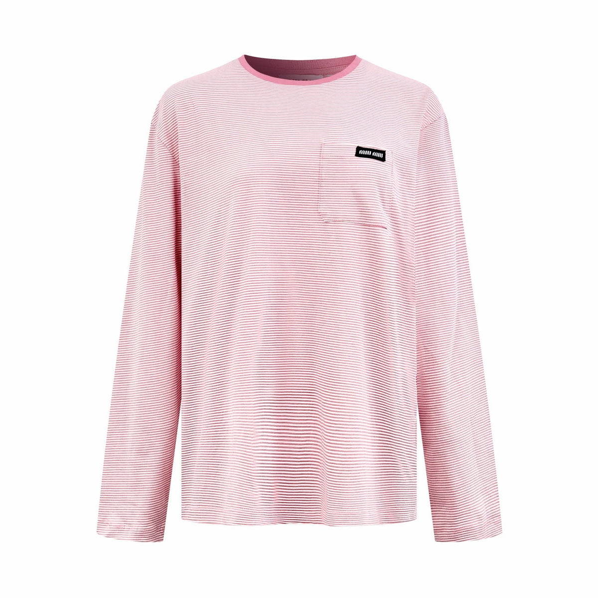 2026 Women's MM Logo Striped Long-Sleeved Shirt (FF758)