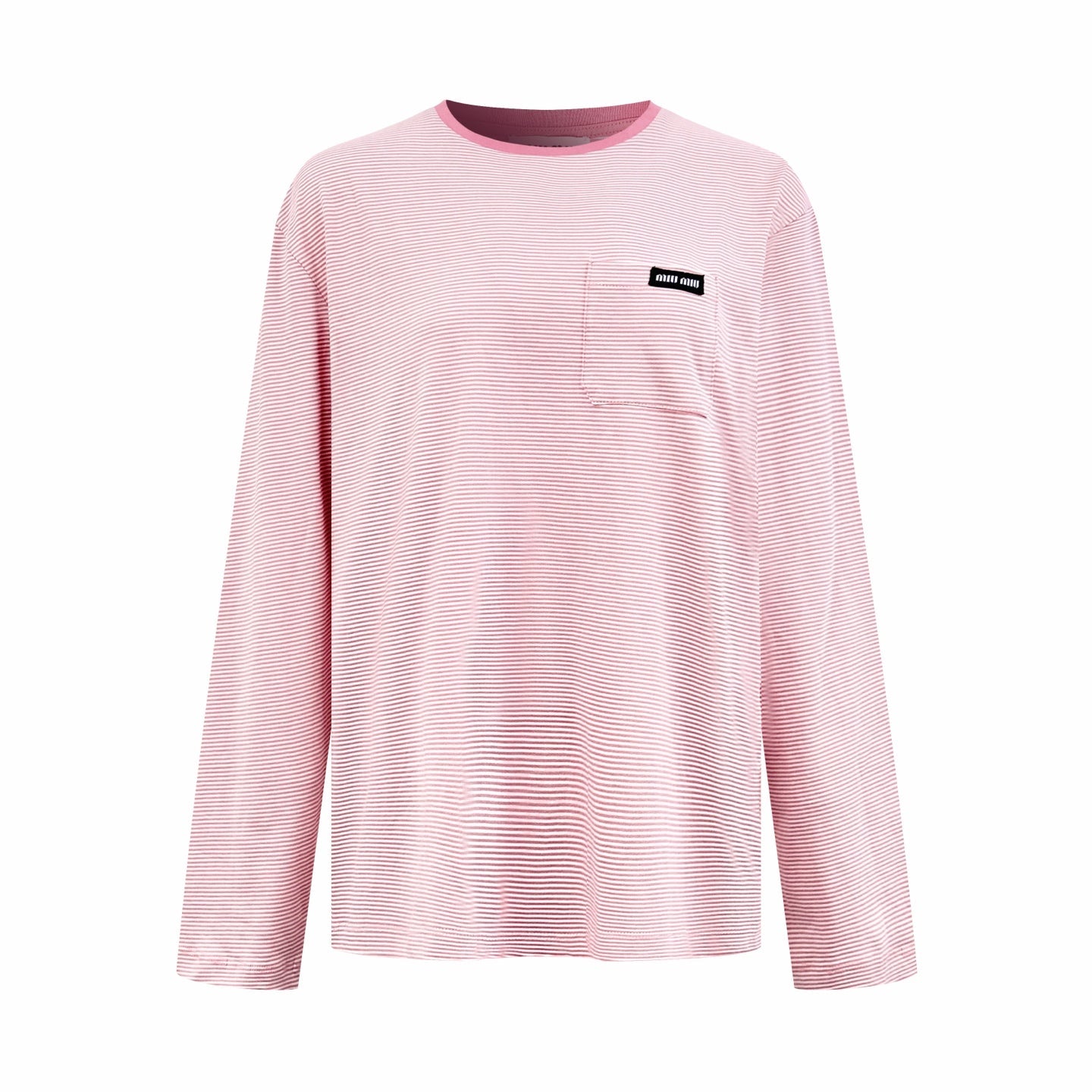 2026 Women's MM Logo Striped Long-Sleeved Shirt (FF758)