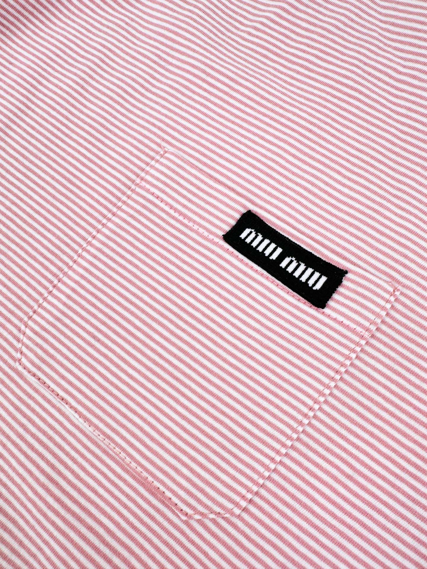 2026 Women's MM Logo Striped Long-Sleeved Shirt (FF758)