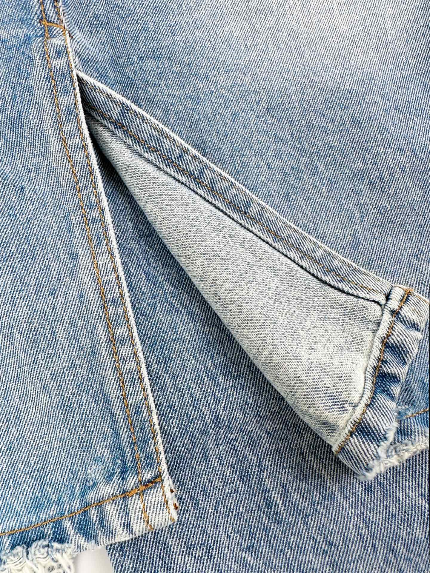 2026 Women's Acn Fake Two-Piece Denim Skirt Pants (FF751)