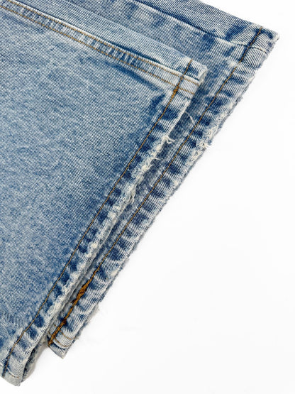 2026 Women's Acn Fake Two-Piece Denim Skirt Pants (FF751)