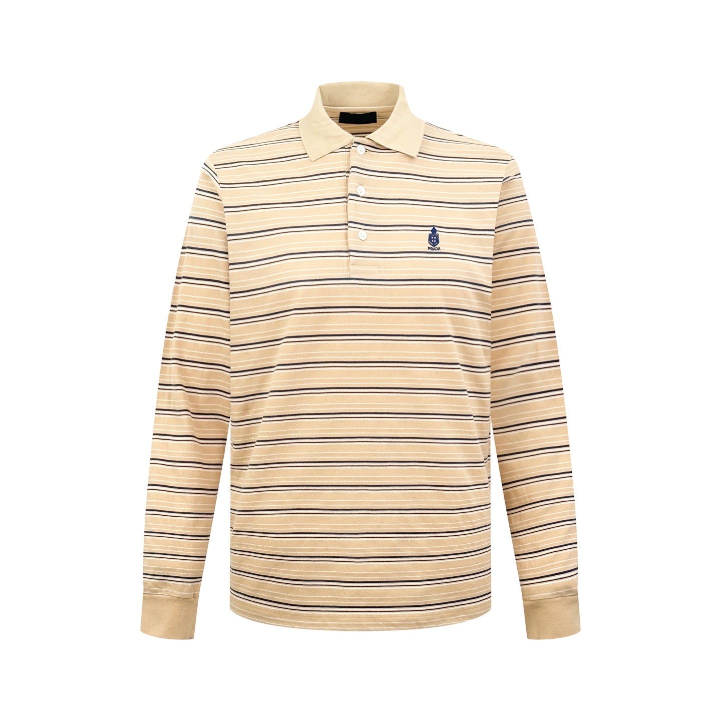 2026 New Model Triangle Brand Logo Striped Long-Sleeved Polo Shirt (CC993-A70)