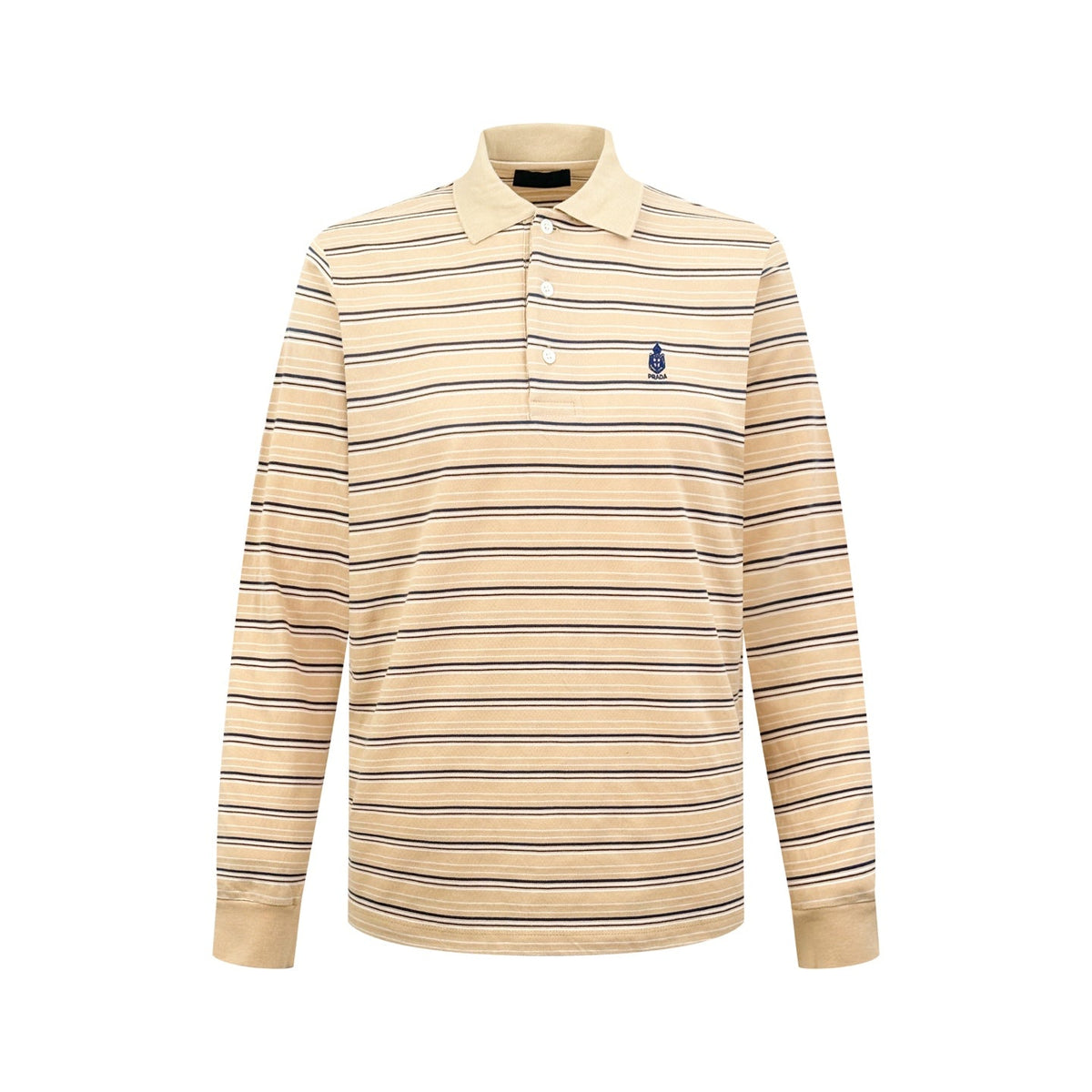 2026 New Model Triangle Brand Logo Striped Long-Sleeved Polo Shirt (CC993-A70)