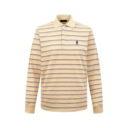2026 New Model Triangle Brand Logo Striped Long-Sleeved Polo Shirt (CC993-A70)