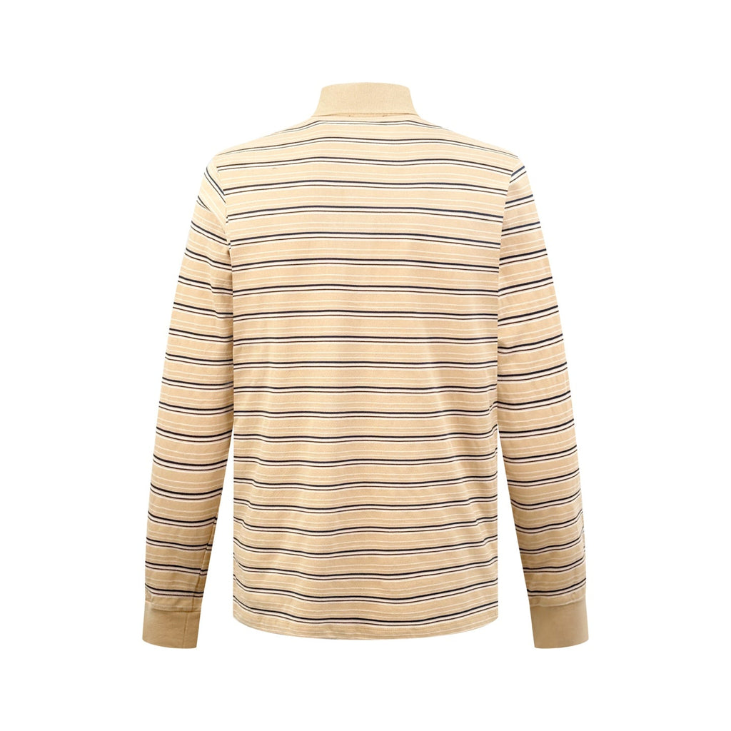 2026 New Model Triangle Brand Logo Striped Long-Sleeved Polo Shirt (CC993-A70)