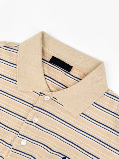 2026 New Model Triangle Brand Logo Striped Long-Sleeved Polo Shirt (CC993-A70)