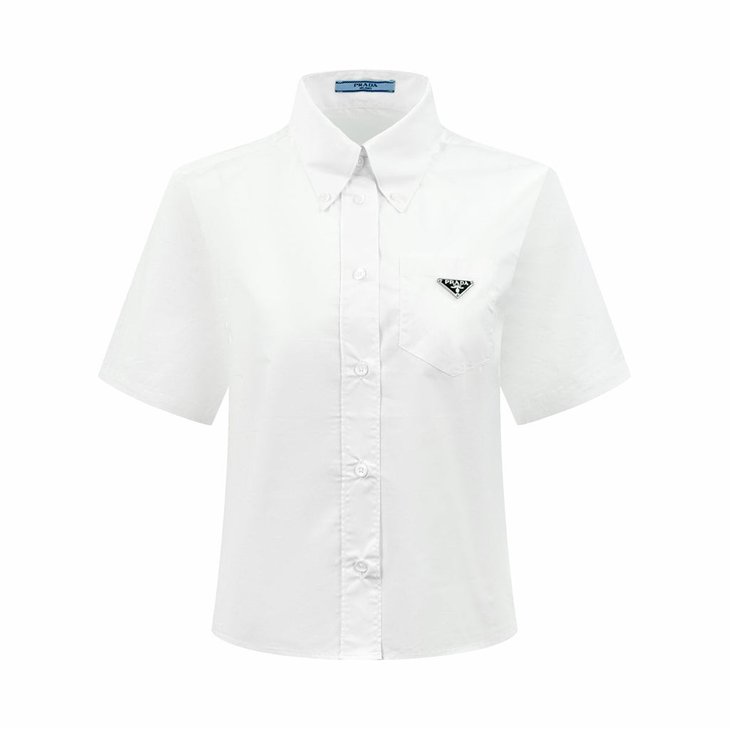 2026 Women's Triangle Brand Triangle Logo Short Shirt (EE420)