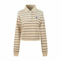 2026 Women's Triangle Brand Logo Striped Long-Sleeve Polo Shirt (FF753)